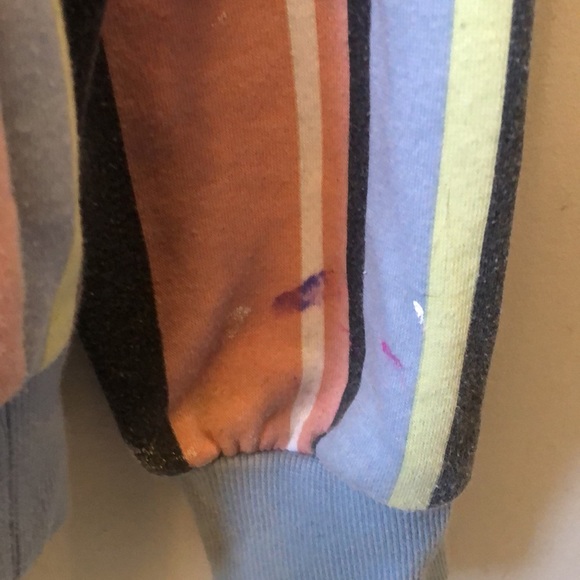 Striped blue notes hoodie - Picture 3 of 4